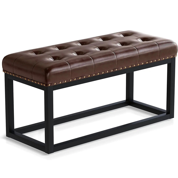 Winston Porter Franchezca Faux Leather Upholstered Bench Wayfair